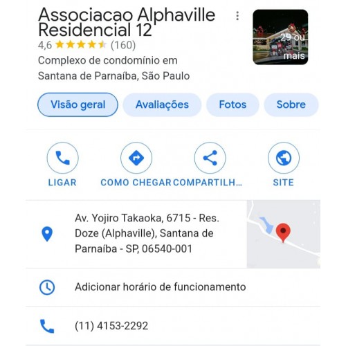 Cliente - Associacao Alphaville Residencial 12- Santana de Parnaíba - SP  São Paulo 